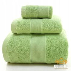 Domifito Sada 3 ručníků různých velikostí, zelené