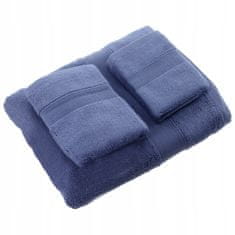 Domifito Sada 3 ručníků různých velikostí, modrá