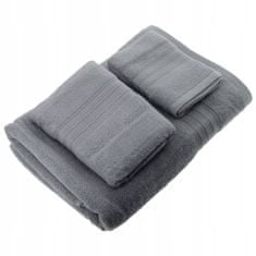 Domifito Sada 3 ručníků, různé velikosti, šedé