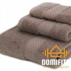 Domifito Sada 3 ručníků, různé velikosti, hnědé