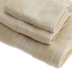 Domifito Sada 3 ručníků různých velikostí, béžová