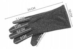 Iso Trade 6412 Zimní rukavice na dotykové displeje 2v1 šedá