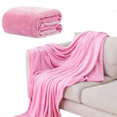 Wings Měkká deka, flanel, fleece, přehoz, růžová, 200x220 cm