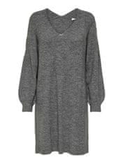 Jacqueline de Yong Dámské šaty JDYELANORA Relaxed Fit 15207844 Dark Grey Melange (Velikost XS)
