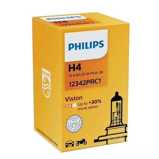 Philips Vision H4, 12 V, 60/55 W, 1 ks