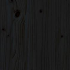 shumee Stojan na dřevo Černá 33,5 x 30 x 110 cm masivní borovice