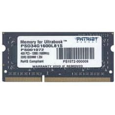 Patriot/SO-DIMM DDR3L/4GB/1600MHz/CL11/1x4GB