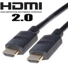 HDMI 2.0 High Speed+Ethernet, zlacené konk., 7m