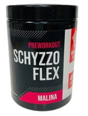 Muscle Flex Schyzzo Flex Preworkout 400 g, předtréninková vasodilatační směs bez kofeinu a kreatinu, Malina