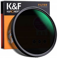 K&F Concept FILTR 49 mm KF X FADER ŠEDÝ NASTAVITELNÝ ND8-ND128 / KF01.1454