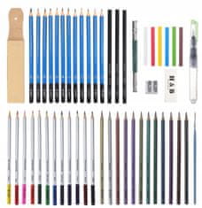 Profesionální výtvarná sada pastelky, tužky, doplňky / H&B 52v1