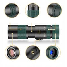 Apexel Monokulární, dalekohled ZOOM 8-24 x 30 mm + držák telefonu