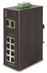 Planet IGS-10020MT průmyslový L3 switch, 8x1Gb, 2x2.5Gb SFP, dual 12-48V DC, -40~75°C, IP30