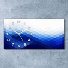 Wallmuralia Skleněné hodiny na stěnu tiché Krychle pozadí bílé 60x30 cm