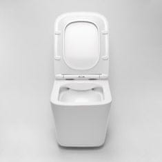 Závěsná wc mísa včetně sedátka raul rimless bílá (REA-C9660)