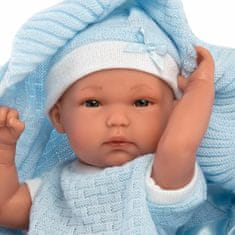 Llorens New born chlapeček na modré dečce 35 cm
