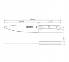 Tramontina Polywood kuchyňský nůž univerzální 20cm červená