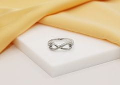 Brilio Silver Moderní stříbrný prsten Nekonečno RI052W (Obvod 50 mm)