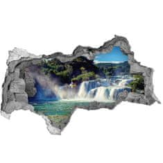 Wallmuralia Díra 3D foto tapeta nálepka Vodopády Krka 95x73 cm