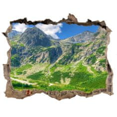 Wallmuralia Díra 3D foto tapeta nálepka Jezero v horách 95x64 cm