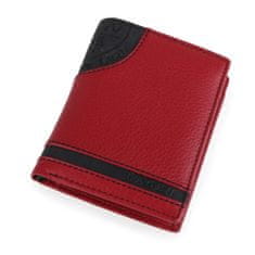 Lagen Pánská kožená peněženka LG-1813 červená/černá