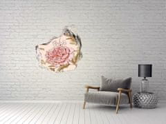 Wallmuralia 3D díra nálepka Pivoňky 100x100 cm