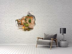 Wallmuralia Fototapeta díra na zeď 3D Romantická ulička 100x100 cm