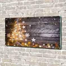 Wallmuralia Foto obraz skleněný horizontální Osvětlený stromeček 120x60 cm 2 úchytky
