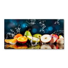 Wallmuralia Foto obraz skleněný horizontální Ovoce a voda 120x60 cm 2 úchytky