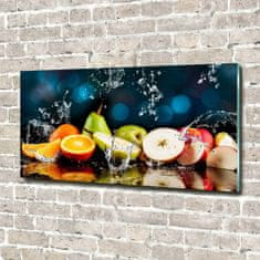 Wallmuralia Foto obraz skleněný horizontální Ovoce a voda 120x60 cm 2 úchytky