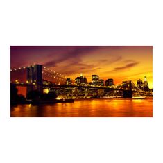 Wallmuralia Foto obraz sklo tvrzené Brooklynský most 140x70 cm 4 úchytky