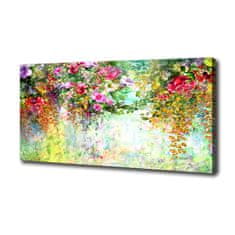 Wallmuralia Foto obraz na plátně do obýváku Barevné květiny 100x50 cm