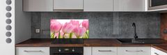 Wallmuralia Panel do kuchyně Růžové tulipány 100x50 cm
