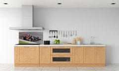 Wallmuralia Skleněný panel do kuchynské linky Formule 1 100x50 cm