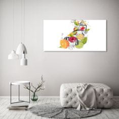 Wallmuralia Foto obraz skleněný horizontální Ovoce s ledem 125x50 cm 2 úchytky