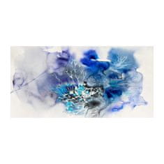 Wallmuralia Foto obraz skleněný horizontální Abstrakce květiny 125x50 cm 4 úchytky