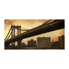 Wallmuralia Foto obraz skleněný horizontální Manhattan New York 100x50 cm 2 úchytky