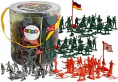 Lean-toys Velká vojenská vojenská sada 100 kusů vojáků