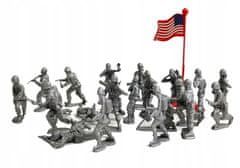 Lean-toys Velká vojenská vojenská sada 100 kusů vojáků