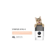 SYMPLEE  DU4L-K automatický dávkovač krmiva pro psy a kočky, 4 l, notifikace pomocí vašeho hlasu