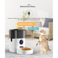 SYMPLEE  DU4L-K automatický dávkovač krmiva pro psy a kočky, 4 l, notifikace pomocí vašeho hlasu