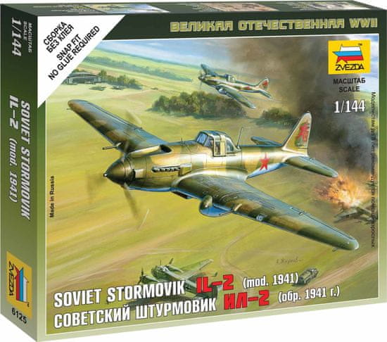 Zvezda  Wargames (WWII) letadlo 6125 - Ilyushin IL-2 Stormovik (1:144)