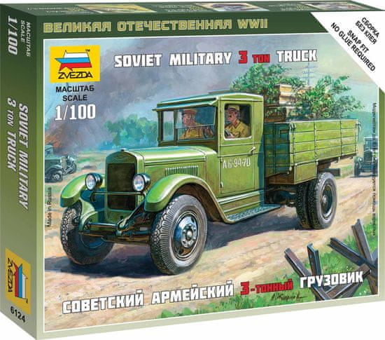 Zvezda  Wargames (WWII) military 6124 - Soviet Truck ZIS-5 (1:100)