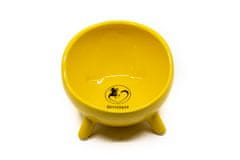 limaya Limaya keramická miska pro psy a kočky s nožičky žlutá 16 cm