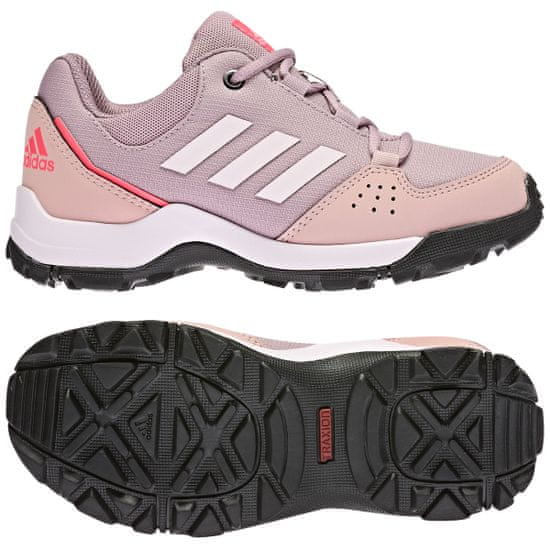Adidas Dětské outdoorové boty HYPERHIKER LOW K 5,5 Světle fialová / Světle růžová / Oranžová
