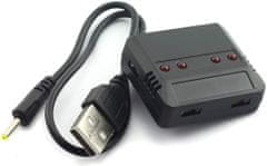 YUNIQUE GREEN-CLEAN 1 ks USB nabíječka 1 až 4 pro modely Hubsan H107 H107L H107C H107D, Wltoys V202 V252 V939, UDI U816 U816A U830, JXD 385 388 392, Syma X5 X5C X5SW, FY 310 310B