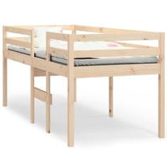 Greatstore Patrová postel bílá 90 x 190 cm masivní borové dřevo