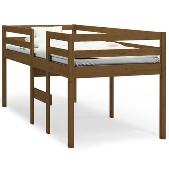 Vidaxl Patrová postel medově hnědá 90 x 190 cm masivní borové dřevo