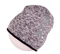 ROCKINO Dětská zimní čepice vzor 1459 - černobílá, velikost 48