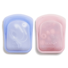 Stasher Stasher silikonový sáček na potraviny - Pocket size 2ks Barva: růžová, Barva original: Rose, material 1: Platinový silikon